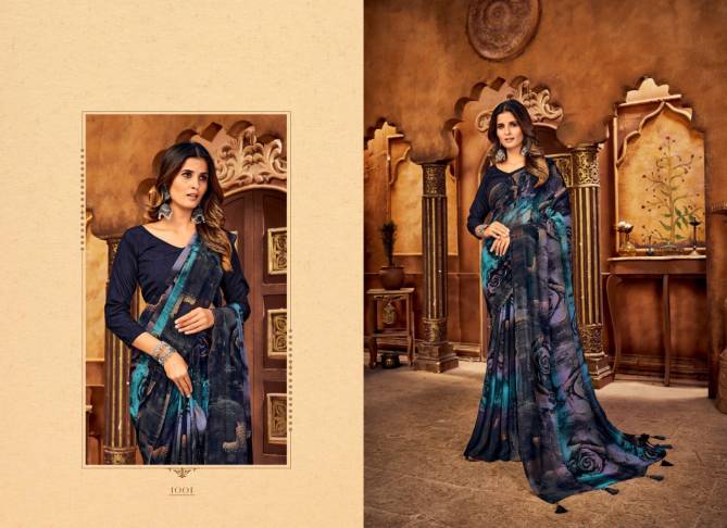 Saroj Magic New Ethnic Wear Printed Georgette Saree Latest Collection